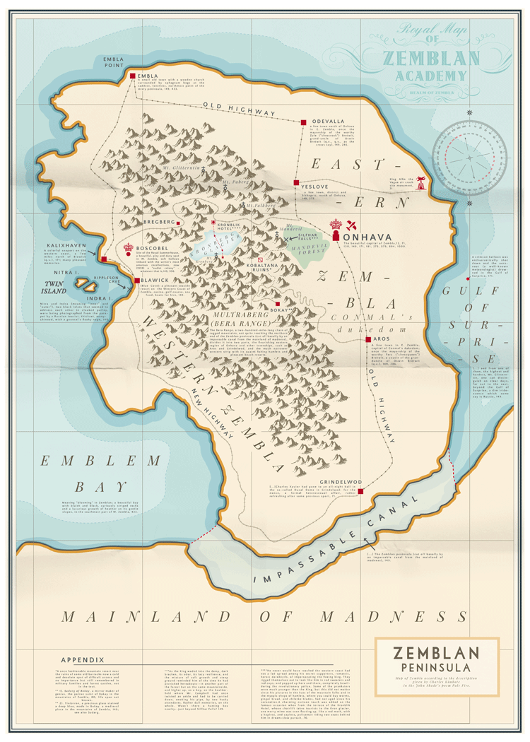 Fuoco Pallido Tour la mappa di Zembla