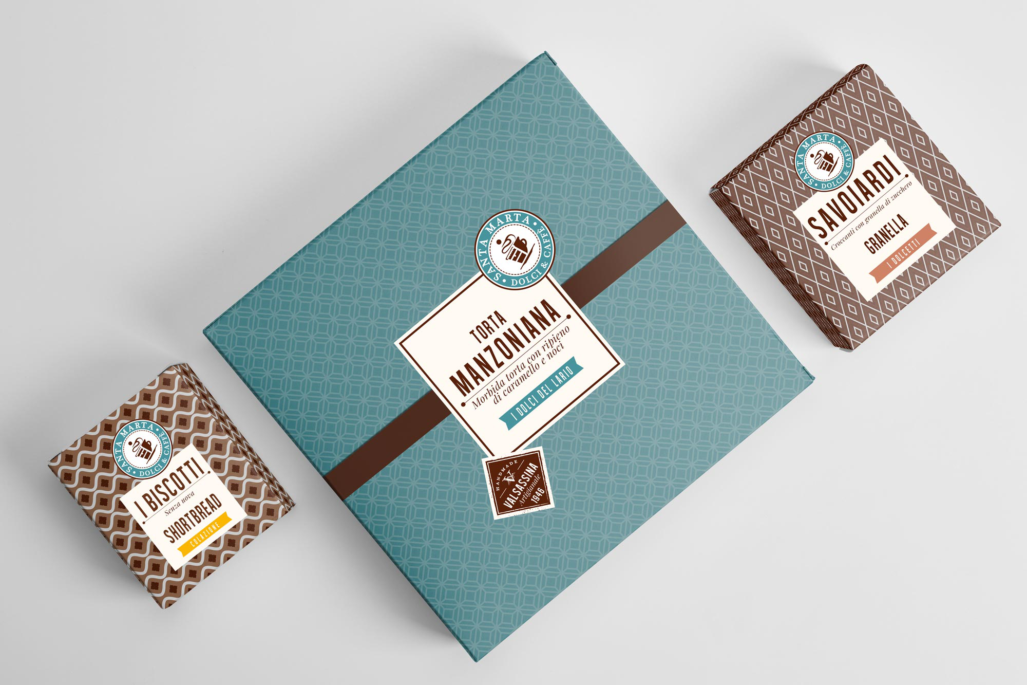 Grafica packaging pasticceria