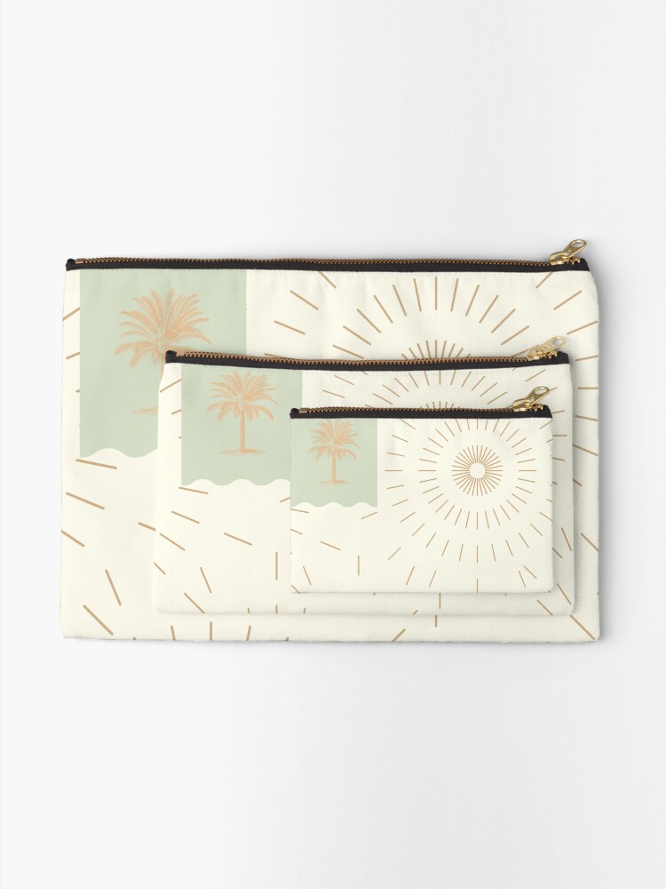 Tropical boho vintage minimal pochette pouch