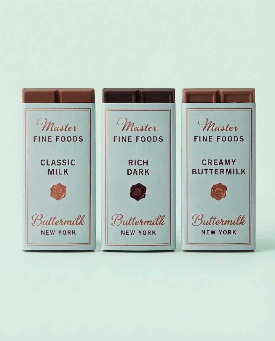 Buttermilk: Food Packaging design - tavolette cioccolato artigianale