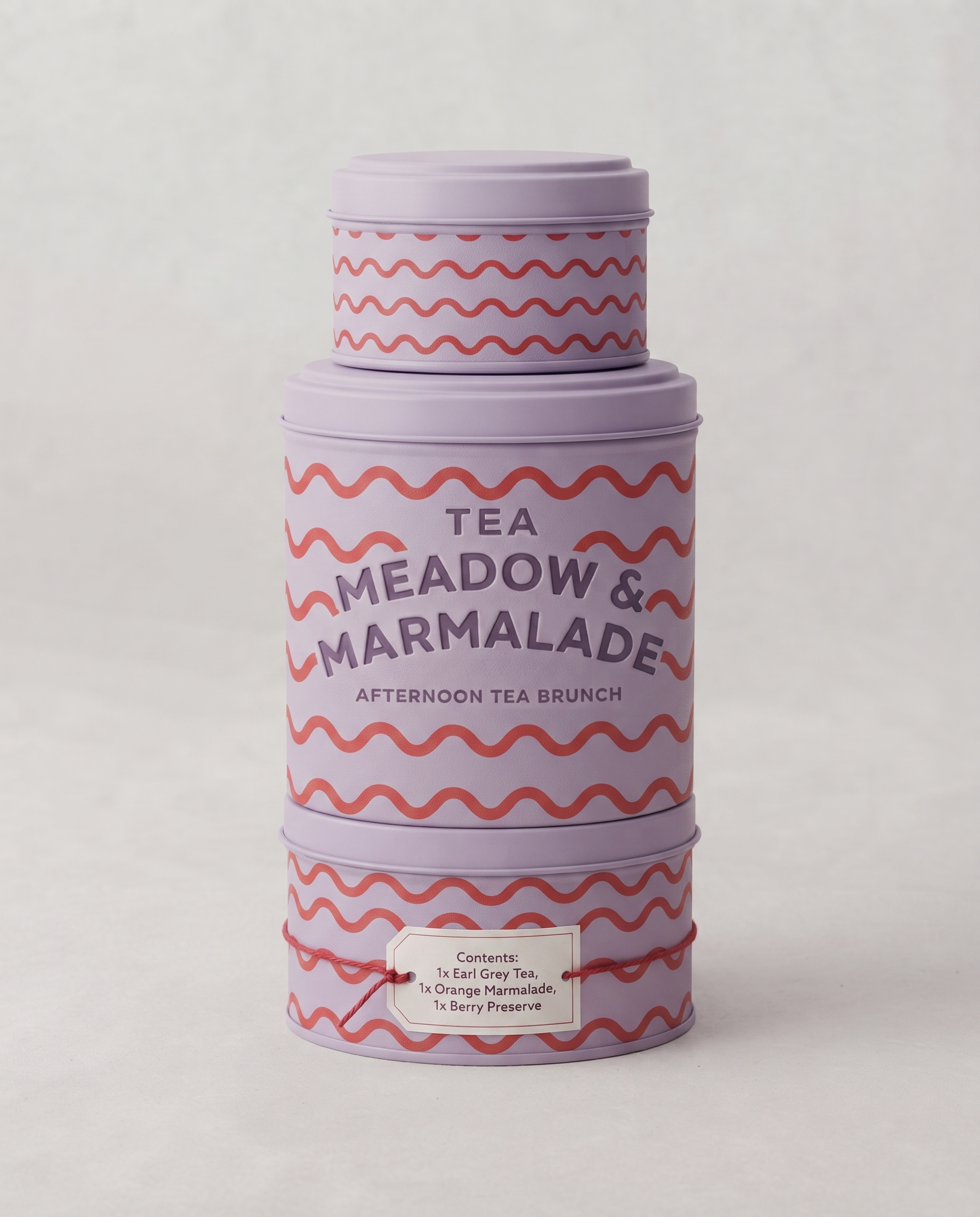 Food brand identity e packaging design coordinato per Tea Meadow & Marmalade - barattoli latta
