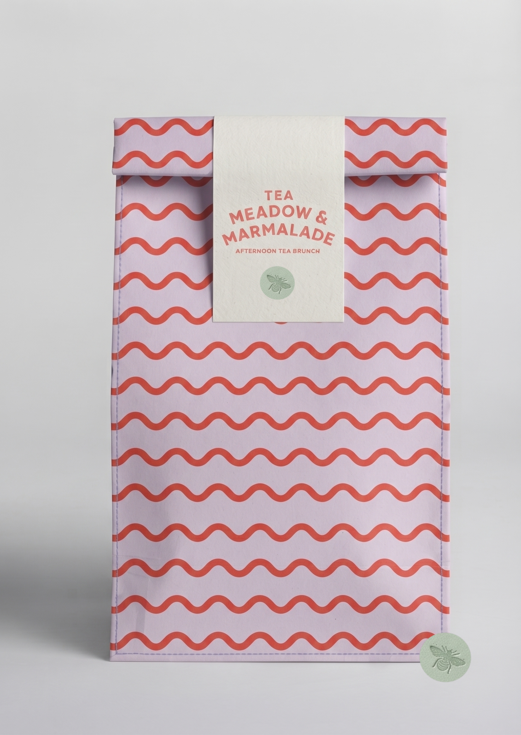 Food brand identity e packaging design coordinato per Tea Meadow & Marmalade - sacchetto