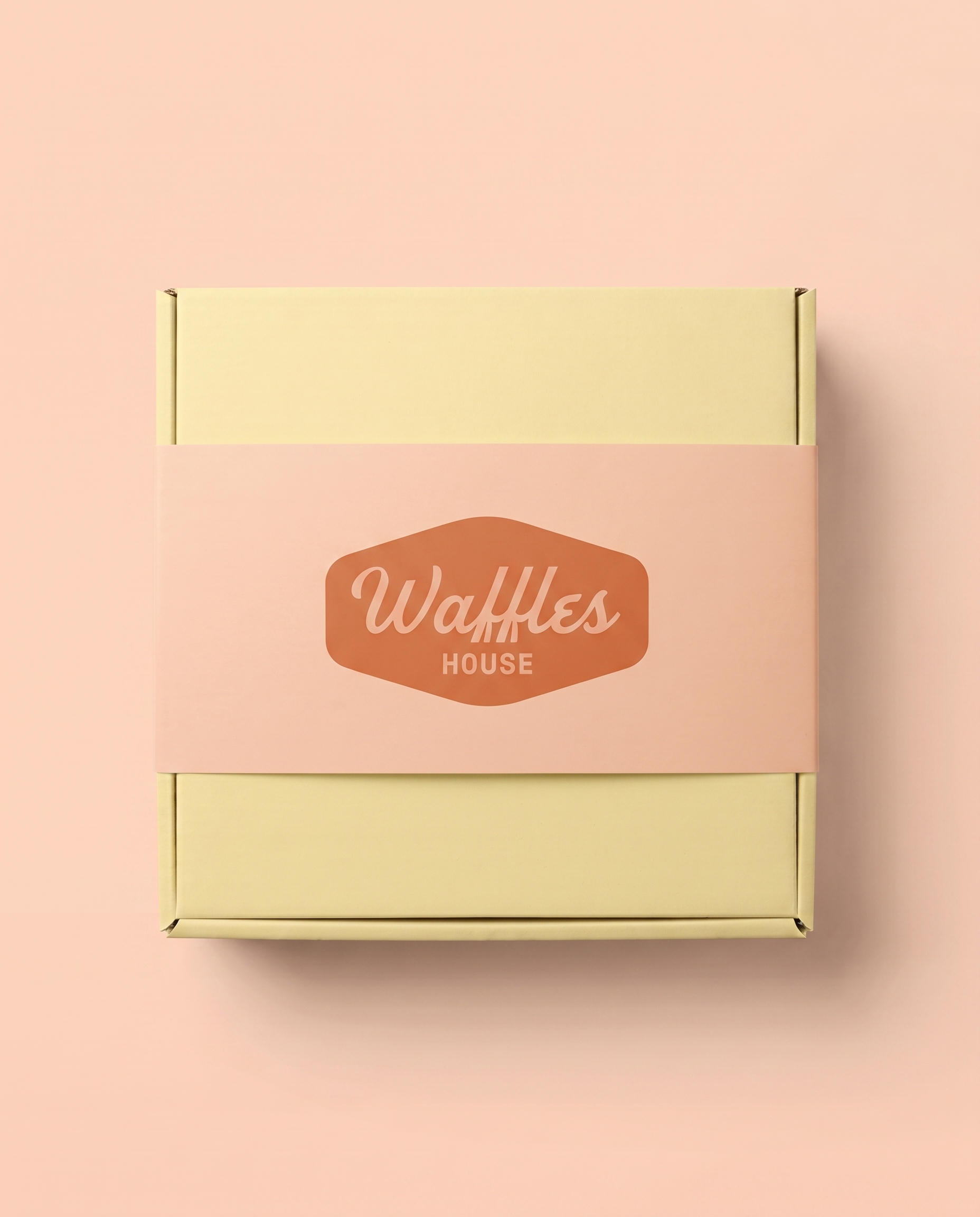 Food brand identity e packaging design coordinato per la pasticceria artigianale Waffles House - box