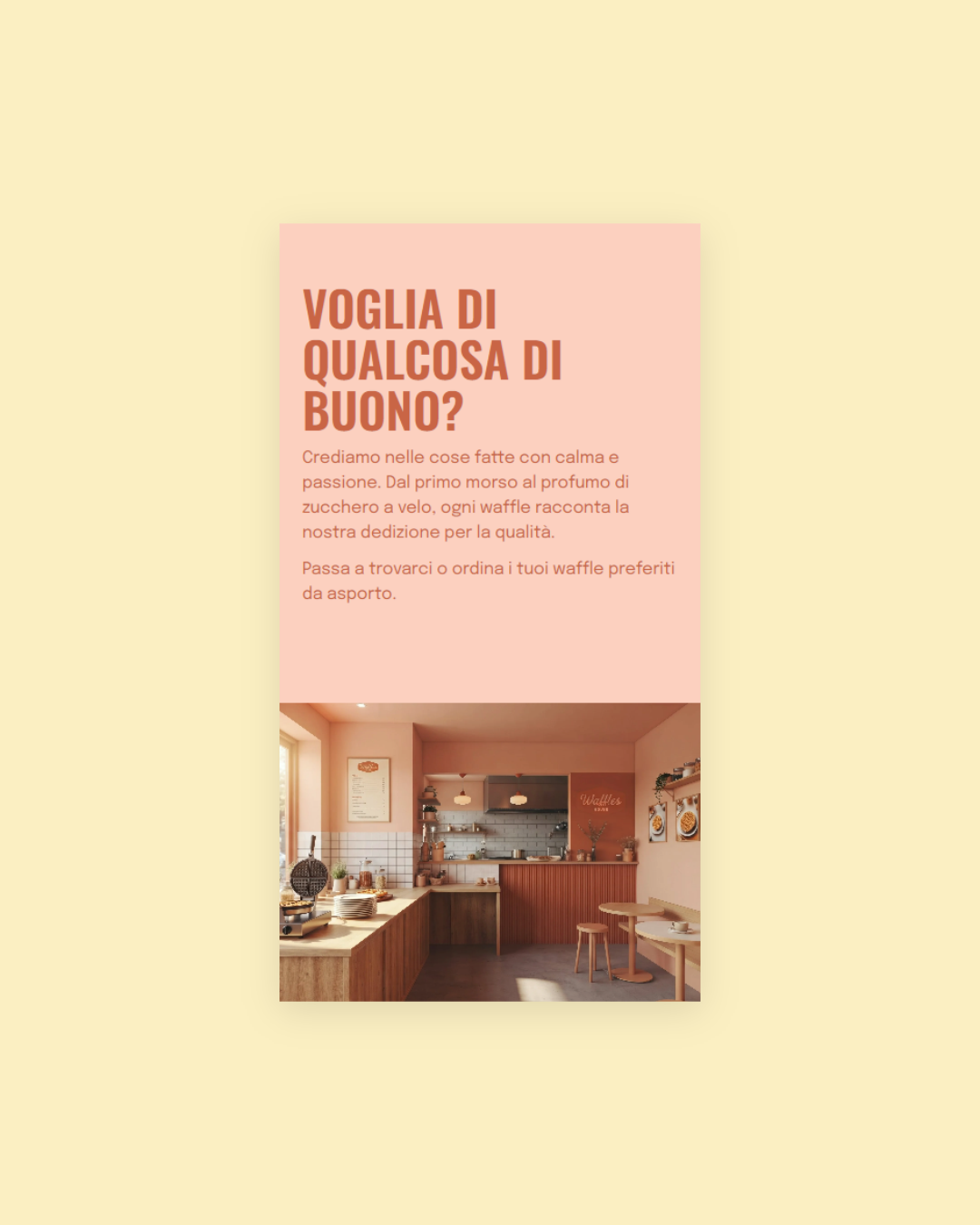 Waffles House: Web Design Retrò Minimalista Caffetteria